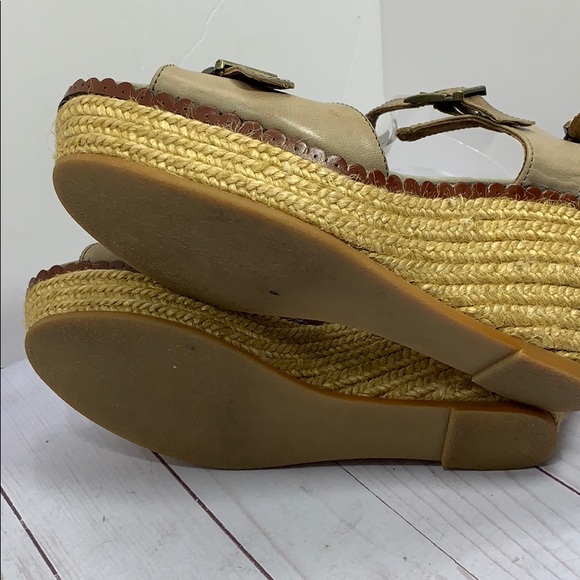 Eric Michael espadrille platform leather sandals - Picture 6 of 8